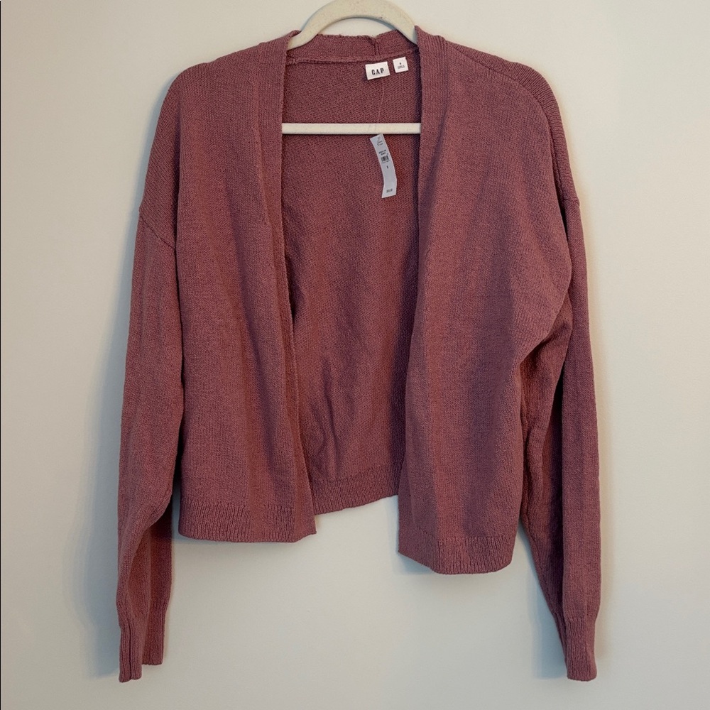 GAP Dusty Rose Open-Front Women's Cardigan